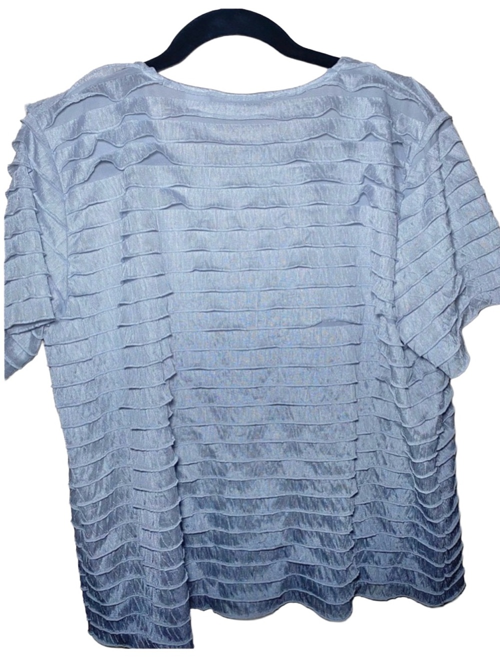 Alfred Dunner‎ Ombré Grey Ruffle Top PL - Picture 2 of 4